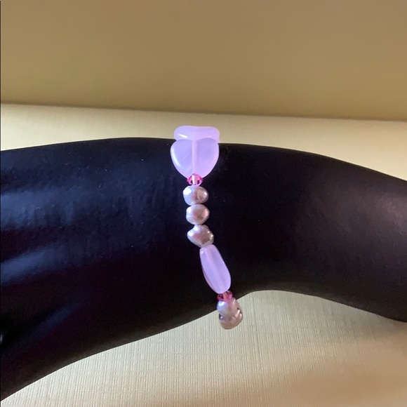 Rose Quartz Heart Bracelet - Picture 3 of 3